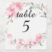 Sakura Zahlentabelle. Weinetikett. Weinetikett (Einzelnes Label)