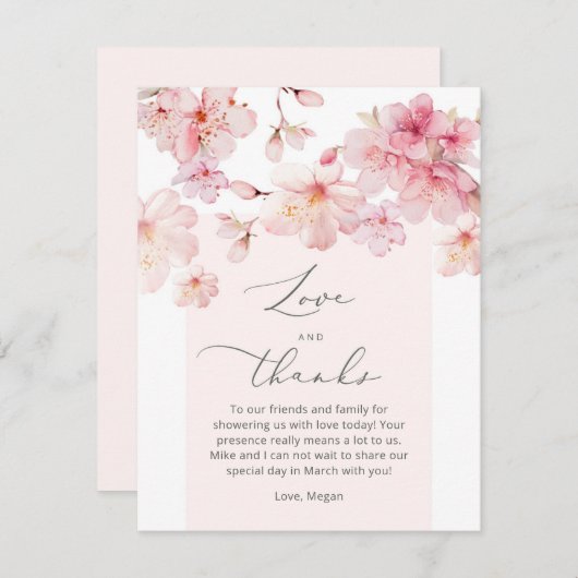 Sakura-Zollkarte RSVP Karte (Vorne/Hinten)