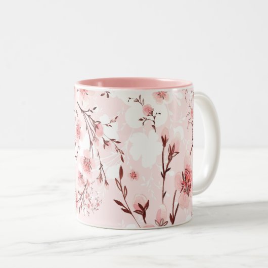 Sakura Zweifarbige Tasse (VorderseiteRechts)