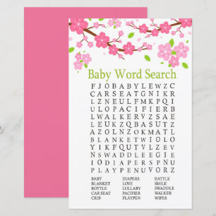Sakura Zweig Baby Shooter Word Search Game