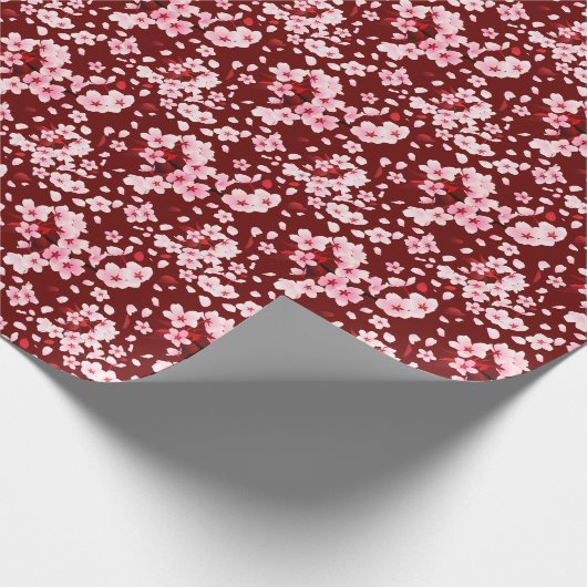 Sakurafubuki Sakura Petals Pattern Geschenkpapier (Ecke)