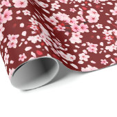 Sakurafubuki Sakura Petals Pattern Geschenkpapier (Rolleneckpunkt)