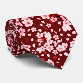 Sakurafubuki Sakura Petals Pattern Krawatte (Gerollt)