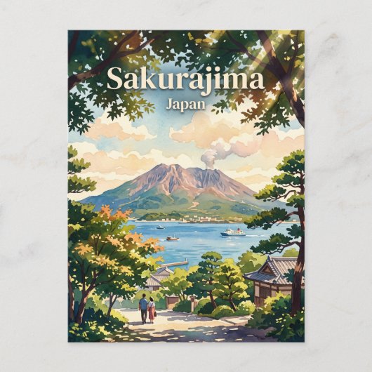Sakurajima Japan Postkarte (Vorderseite)