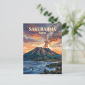 Sakurajima Japan Postkarte (Stehend Vorderseite)
