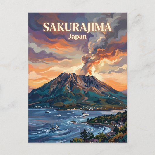 Sakurajima Japan Postkarte (Vorderseite)