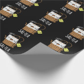 Sal-tea Funny Tea Pun Dark BG Geschenkpapier (Ecke)