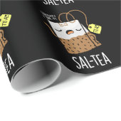 Sal-tea Funny Tea Pun Dark BG Geschenkpapier (Rolleneckpunkt)