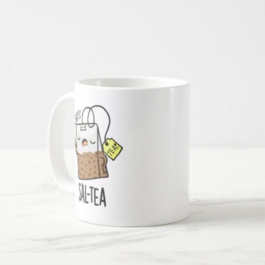 Sal-tea Funny Tea Pun Kaffeetasse (Vorderseite Links)