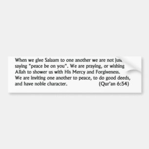 Salaam Message Autoaufkleber