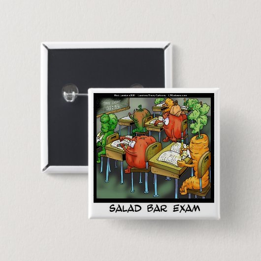Salad Bar Exam Funny Button (Vorne & Hinten)