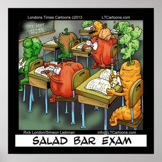 Salad Bar Exam Funny Vegan Lawyer Poster (Vorne)