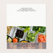 Salad Bar | Kulinarisch Visitenkarten (Außenseite Aufgefaltet)