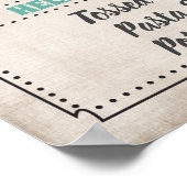 Salad Bar Party Sign Poster (Ecke)