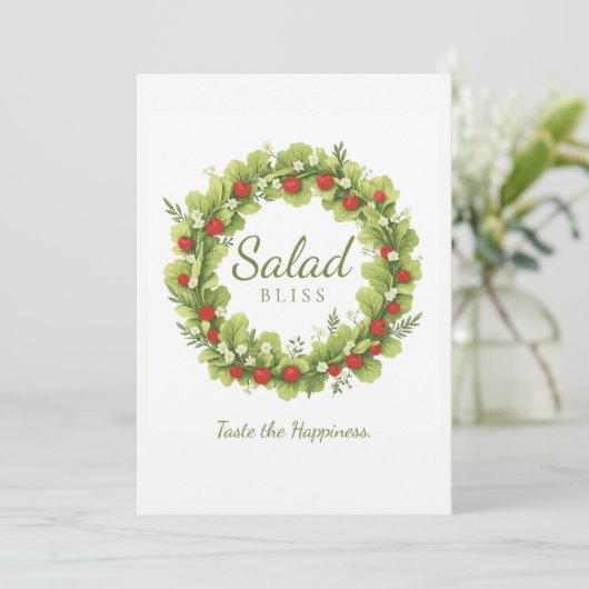 Salad Bliss Einladung (Stehend Vorderseite)