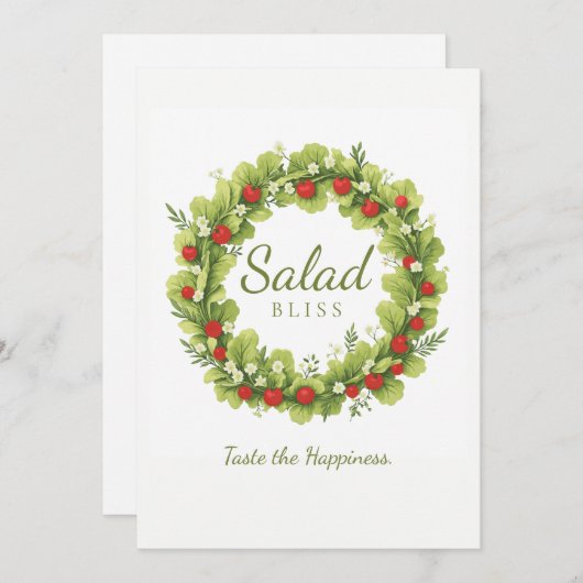 Salad Bliss Einladung (Vorne/Hinten)