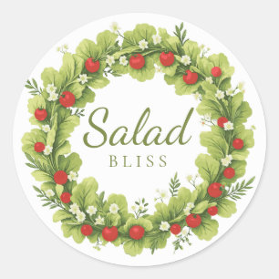 Salad Bliss Runder Aufkleber