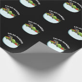 Salad mander Funny Salamander Animal Pun Dark BG Geschenkpapier (Ecke)