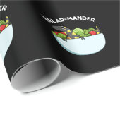 Salad mander Funny Salamander Animal Pun Dark BG Geschenkpapier (Rolleneckpunkt)