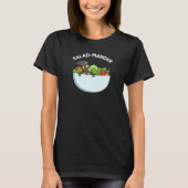 Salad mander Funny Salamander Animal Pun Dark BG T-Shirt (Vorderseite)