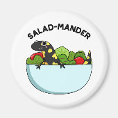 Salad mander Funny Salamander Animal Pun Magnet (Vorne)