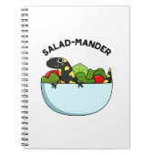 Salad mander Funny Salamander Animal Pun Notizblock (Vorderseite)