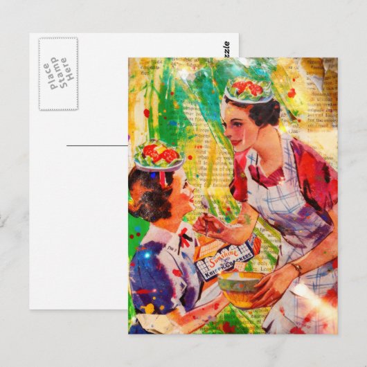 Salad Plate Hats  Postkarte (Vorne/Hinten)