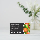Salad Restaurant Businesscards Treuekarte (Stehend Vorderseite)