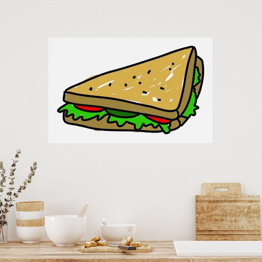 Salad Sandwich Poster (Küche)