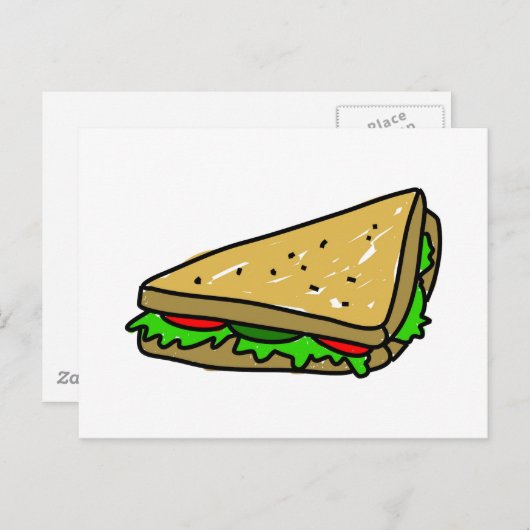 Salad Sandwich Postkarte (Vorne/Hinten)