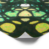 Salad Spinner – Green Yellow Mandala Pattern Poster (Ecke)