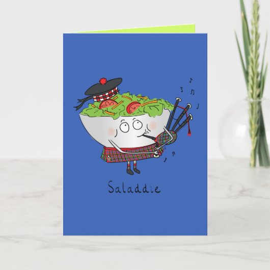 Saladdie Scottish Salad Funny Greeting Card Karte (Vorderseite)