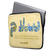 Salam | Jubiläum iranische Geschenke für Freundin Laptopschutzhülle (Vorderseite Links)