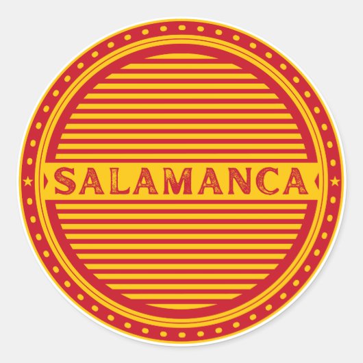 Salamanca City Pride Emblem – Spanish Identity Runder Aufkleber (Vorderseite)