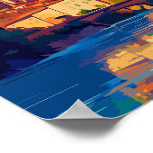 Salamanca Spanien Vintage Illustration Poster (Ecke)