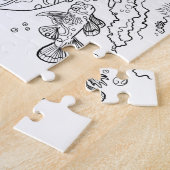 Salamandarin Sea Dragon Line Kunst Farbe für sich Puzzle (Seite)