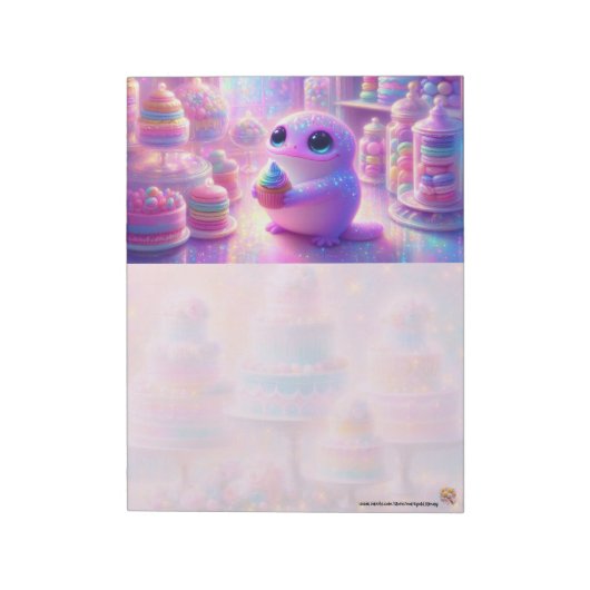 Salamander Cupcake Notizblock (Rotiert)