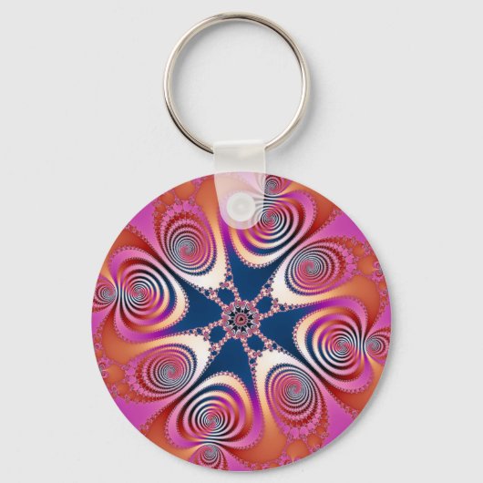 Salamander - Fraktal Art Schlüsselanhänger (Vorderseite)