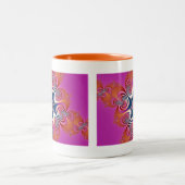 Salamander - Fraktal Art Zweifarbige Tasse (Mittel)