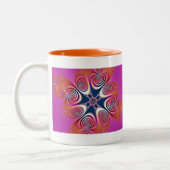 Salamander - Fraktal Art Zweifarbige Tasse (Links)