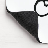 Salamander-Logo (grundlegende Schwarzweiss) Mousepad (Ecke)