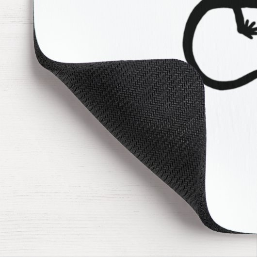 Salamander-Logo (grundlegende Schwarzweiss) Mousepad (Ecke)