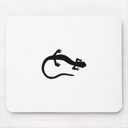 Salamander-Logo (grundlegende Schwarzweiss) Mousepad (Vorne)