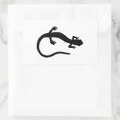 Salamander-Logo (schwarz-weiß) Rechteckiger Aufkleber (Tasche)