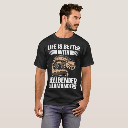 Salamander mit Hellbender Salamander T-Shirt (Vorne ganz)