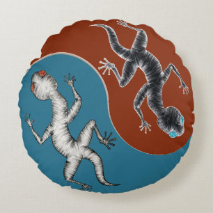 Salamander Rundes Kissen