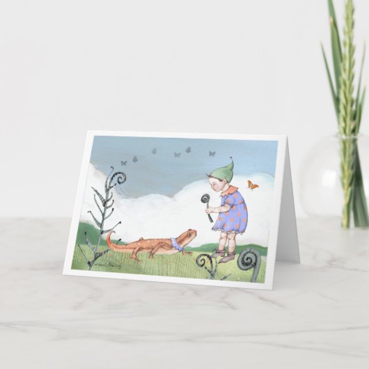 Salamander und Elf Karte (Vorderseite)