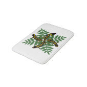 Salamander und Farnblätter Wald Badematte (Schrägansicht)