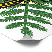 Salamander und Farnblätter Wald Poster (Ecke)