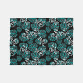 Salamander und Muster für grünes Leaf Fleecedecke (Vorderseite (Horizontal))